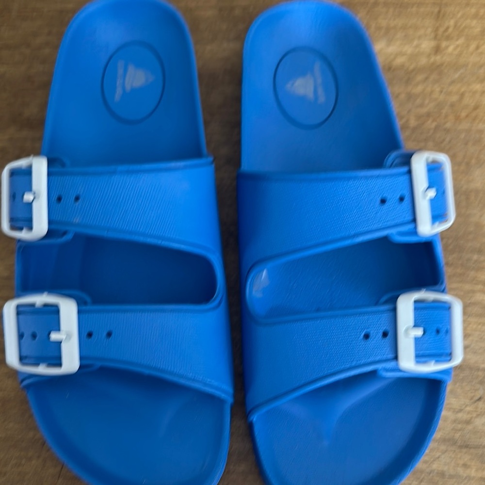 Aloha Island Blue Sandals with Adjustable Straps and Contoured Footbed
